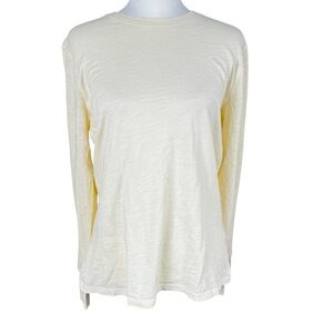 American Giant Women’s Premium Slub Crew Long Sleeve Tee Shirt Top Medium
